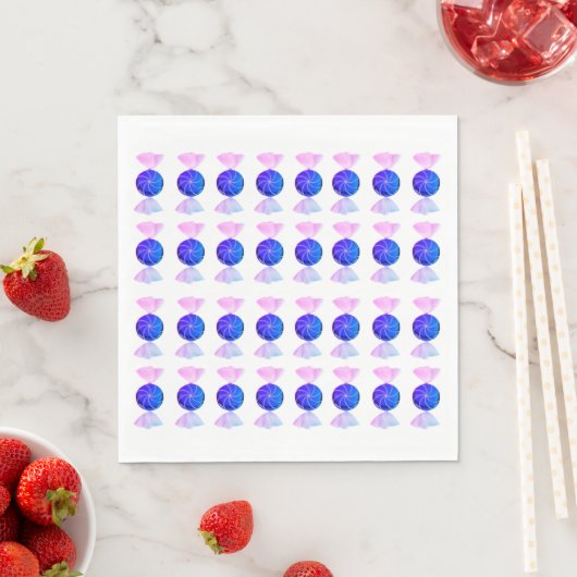 Pink  And Blue Candy Napkins Serviette (Beispiel)