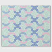 Pink and Blue Circle Geschenkpapier (Flach)