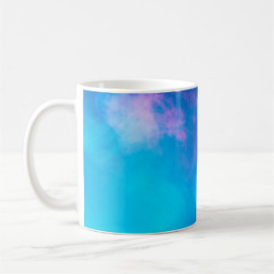 Pink and Blue Colored Smoke Zazzle  _Growshop Kaffeetasse