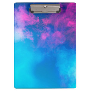 Pink and Blue Colored Smoke Zazzle  _Growshop Klemmbrett