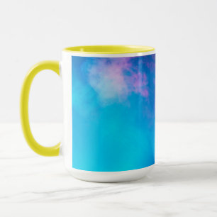 Pink and Blue Colored Smoke Zazzle _Growshop Tasse