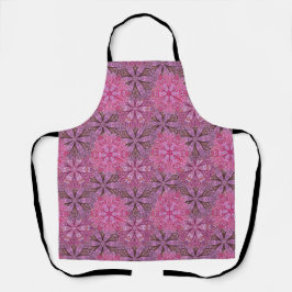 Pink and blue colorful mandala pattern schürze