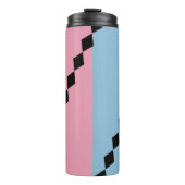 Pink and Blue Diamond Diagonal Thermosbecher (Vorderseite)