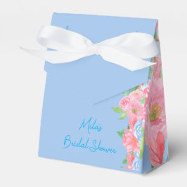 pink and blue floral geschenkschachtel