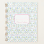 Pink and Blue Floral Grandmillennial Planer (Vorderseite)