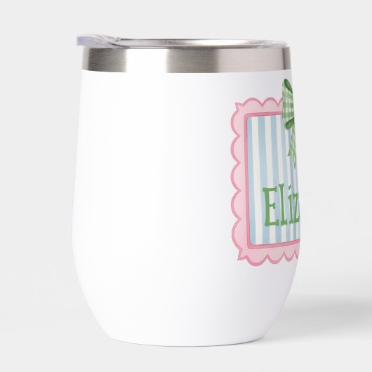 Pink and Blue Frame With Green Gingham Bow (Rechts)