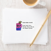 Pink and Blue Gender Reveal Cupcake Business Label Adressaufkleber (Insitu)