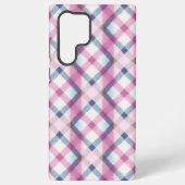 Pink and Blue Gingham Check Phone Case Samsung Galaxy Hülle (Rückseite)