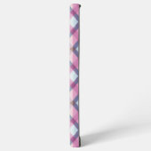 Pink and Blue Gingham Check Phone Case Samsung Galaxy Hülle (Linke Seite)