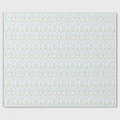 Pink and Blue Grandmillennial Geschenkpapier (Flach)