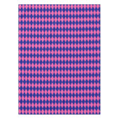 Pink and Blue Harlequin Checkered Design  Tischdecke (Vorderseite)