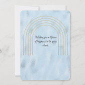 Pink and Blue Hydrangea Waterting Can Gold Arches Mitteilungskarte (Rückseite)