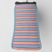 Pink and blue line stripes pattern golf headcover (Rotieren 90)