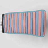 Pink and blue line stripes pattern golf headcover (Vorderseite)