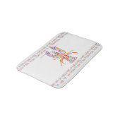 Pink and Blue Lobster Badematte (Schrägansicht)