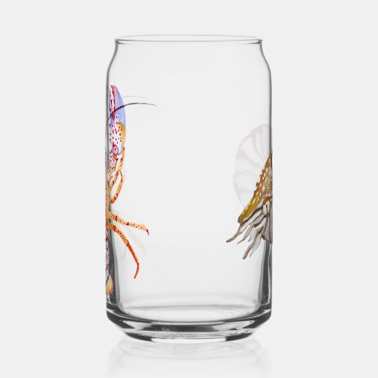 Pink and Blue Lobster Dosenglas (Links)