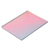 Pink and Blue Ombre Gradient Notebook Notizblock (Linke Seite)