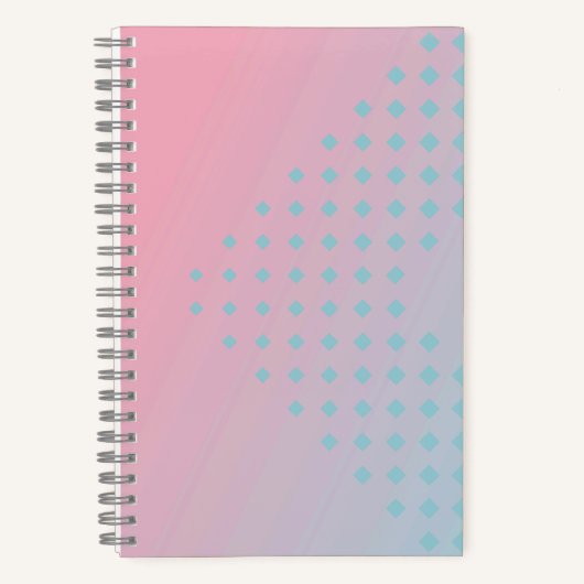 Pink and Blue Ombre Gradient Notebook Notizblock (Vorderseite)
