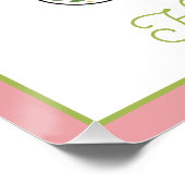 Pink and Blue Wildflower Easter Rabbit Poster (Ecke)