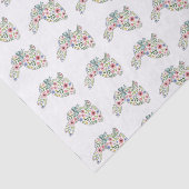 Pink and Blue Wildflower Easter Rabbit Seidenpapier (Ausschnitt)