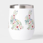 Pink and Blue Wildflower Easter Rabbits (Rückseite)