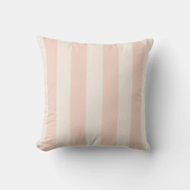 Pink and Cream Bold Stripe Kissen