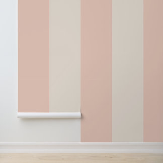 Pink and Cream Bold Stripe Tapete