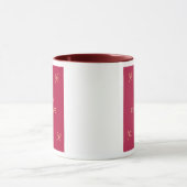 Pink and Cream Illustrated Bow Merry Christmas Mug Tasse (Zentrum)