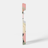 Pink and Cream - Luna Moth and Moonflowers   iPhone Hülle (Linke Seite)