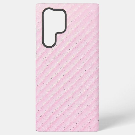 Pink and Glitter Diagonal Stripe Phone Case Samsung Galaxy Hülle (Rückseite)