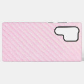 Pink and Glitter Diagonal Stripe Phone Case Samsung Galaxy Hülle (Rückseite (Horizontal))