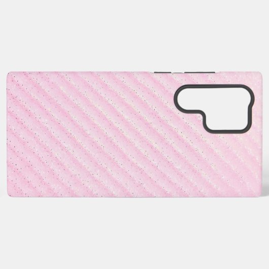 Pink and Glitter Diagonal Stripe Phone Case Samsung Galaxy Hülle (Rückseite (Horizontal))