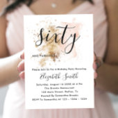 Pink and Gold 60th Birthday Einladungen