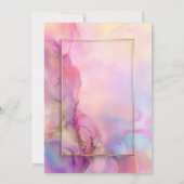 Pink and Gold 65th Birthday Party Einladung (Rückseite)