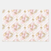 Pink and Gold Balloons Pattern Baby Girl Geschenkpapier Set (Vorderseite)