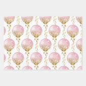 Pink and Gold Balloons Pattern Baby Girl Geschenkpapier Set (Vorderseite 3)