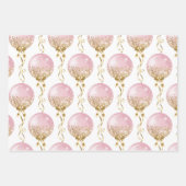 Pink and Gold Balloons Pattern Baby Girl Geschenkpapier Set (Vorderseite)