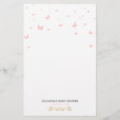 Pink and Gold Butterfly ABC Baby Showspiel (Rückseite)