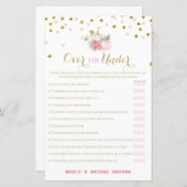 Pink and Gold Fall Brautparty Game, Pumpkin (Vorne/Hinten)