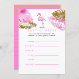 Pink and Gold Flamingo Baby Showköche Baby Ratings Einladung