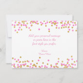 Pink and Gold Foto Girls Danke, Cards Dankeskarte (Rückseite)