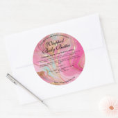 Pink and Gold Glitter Body Butter Jar Label Runder Aufkleber (Umschlag)