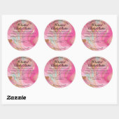 Pink and Gold Glitter Body Butter Jar Label Runder Aufkleber (Blatt)