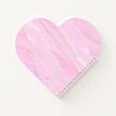 Pink and Gold Heart-Shaped Notizblock (Rückseite)