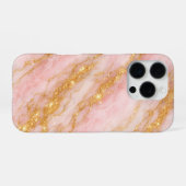 pink and gold marble iPhone hülle (Rückseite (Horizontal))
