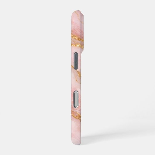 pink and gold marble iPhone hülle (Rechte Seite)