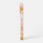 pink and gold marble iPhone hülle (Linke Seite)