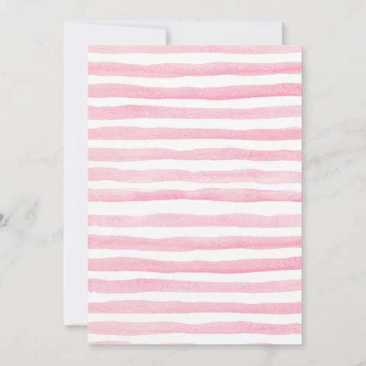 Pink and Gold Pumpkin Baby Dusche Einladung (Rückseite)