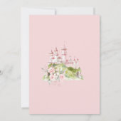 Pink and Gold Royal Princess Baby Shower Einladung (Rückseite)