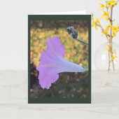 Pink and Gold Sparkle Morning Glory Blank  Karte (Gelbe Blume)